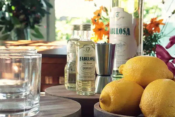 Garrafas De Cachaça Fabulosa E Limão