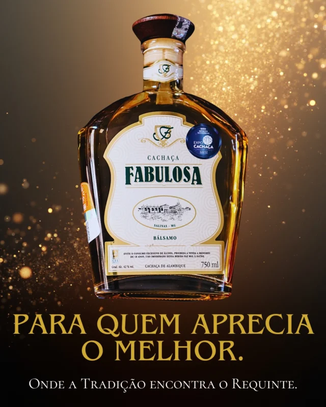 ✨ Para Quem Aprecia O Melhor.
A Cachaça Fabulosa Representa A Essência Da Tradição Mineira, Unindo História, Autenticidade E Um Cuidado Minucioso Em Cada Detalhe.

Produzida Em Salinas–Mg, Nasce De Um Processo Artesanal Que Valoriza O Tempo, A Qualidade E O Verdadeiro Sabor Da Cachaça Brasileira. Cada Garrafa Carrega Uma Experiência Única — Feita Para Quem Busca Requinte, Personalidade E Momentos Especiais.

🍹 Fabulosa — Onde A Tradição Encontra O Requinte.

Aprecie. Sinta. Celebre.

📌 Garanta A Sua Pelo Link Na Bio.

#Cachaçafabulosa #Cachaçapremium #Cachaçaartesanal #Salinasmg #Cachaçamineira #Cachaçadealambique #Brasilquedagosto #Ondeatradiçãoencontraorequinte #Apreciecommoderação