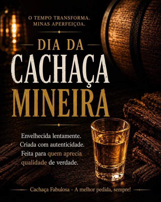 Envelhecida Lentamente.
Criada Com Autenticidade.
Feita Para Quem Aprecia Qualidade De Verdade.

Hoje Celebramos A Tradição Mineira Que Transformou A Cachaça Em Patrimônio Cultural E Símbolo De Excelência Brasileira.

Um Brinde Ao Sabor Que Nasce Em Minas E Conquista O Brasil. 🥃

#Diadacachaçamineira #Cachaçafabulosa #Cachaçadealambique #Cachaçaextrapremium #Minasgerais
